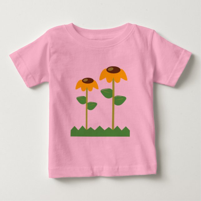 Gula blommor t-shirt (Framsida)