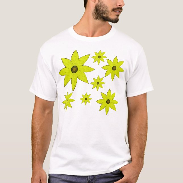 Gula blommor t shirt (Framsida)