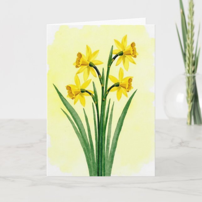 Gula Blommor Vårkort Kort (Framsida)