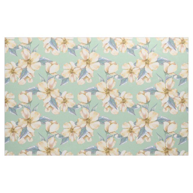Gula blommor. Vattenfärgstam 1 Tyg (Fat Quarter)