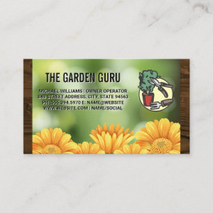 Gula blommor VERKTYG Visitkort