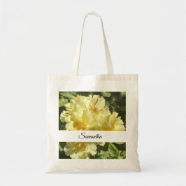 Gula botaniska blommor tygkasse