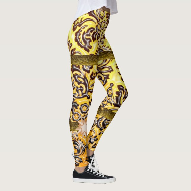 gula bruna långa leggings tonåring (Höger)