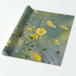 Gula buttercupsblommor presentpapper