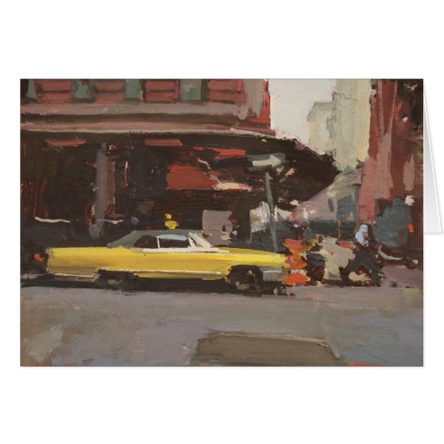 Gula Cadillac 2012 Hälsningskort (Framsidan Horizontal)