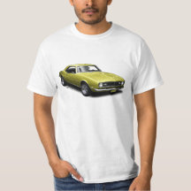 Gula Camaro på vitT-tröja