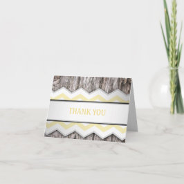 Gula Chevron & Rustika Trä tackkort