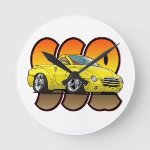 Gula Chevy SSR Rund Klocka