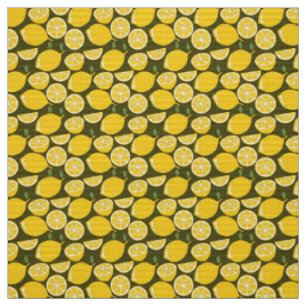Gula citron & Olivgrön mönster: Modern citrus Tyg