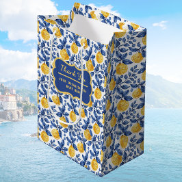 Gula citroner Blå Medelhavet Amalfi Tack