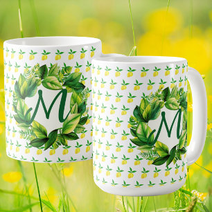 Gula Citroner Monogram Kaffemugg