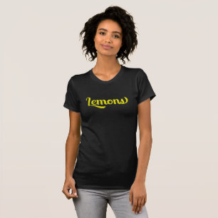 Gula Citroner Retro Typ Grafisk Färsk Mode T Shirt