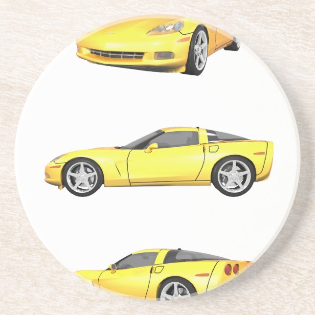 Gula Corvette: Underlägg Sandsten (Framsidan)