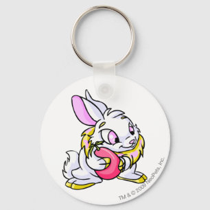 Gula Cybunny som kramar Negg Nyckelring