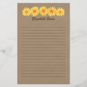 Gula daisy/Kraft papper brevpapper