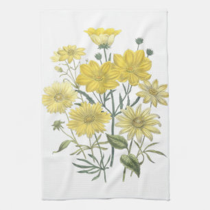 Gula daisyvildblommahanddukar kökshandduk