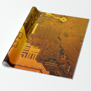 gula elektroniska går runt stiger ombord presentpapper