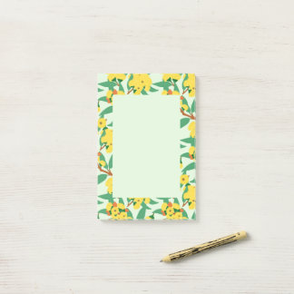 Gula eukalyptusträd blommor post-it block