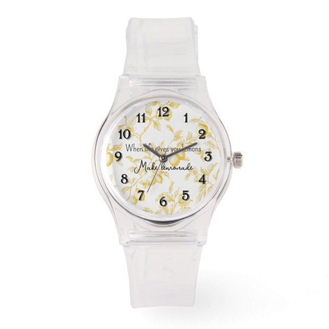 Gula frukter citroner gör lemonad armbandsur (Framsida)
