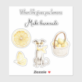 Gula frukter citroner gör lemonad klistermärken