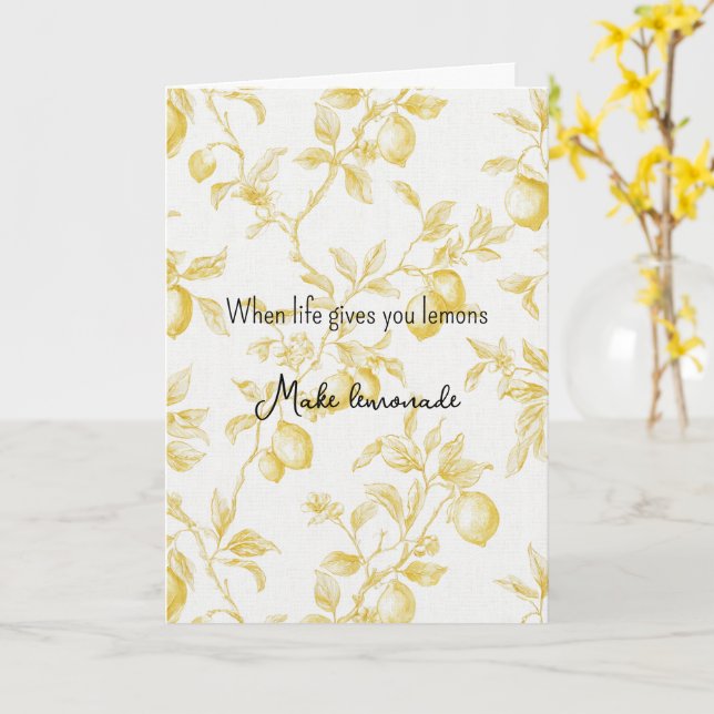 Gula frukter citroner gör lemonad kort (Gul blomma)