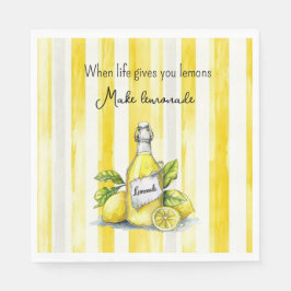 Gula frukter citroner gör lemonad pappersservett
