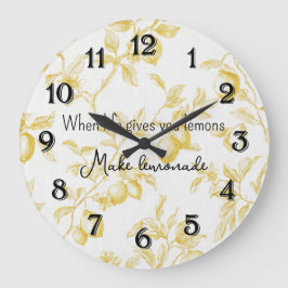 Gula frukter citroner gör lemonad stor klocka