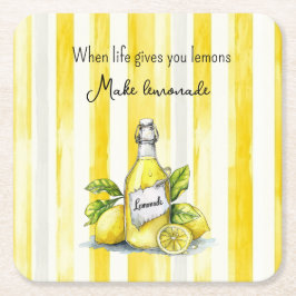 Gula frukter citroner gör lemonad underlägg papper kvadrat