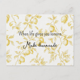 Gula frukter citroner gör lemonad vykort