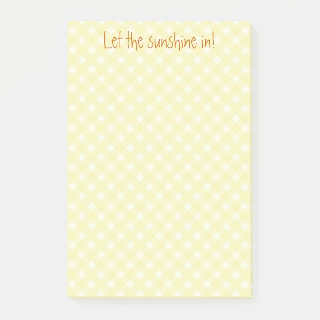 gula gingham-klisterlappar post-it block (Framsida)
