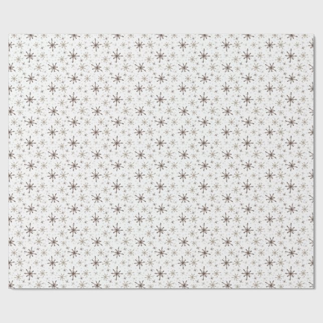 Gula-Guld Snöflingor Presentpapper (Platt)