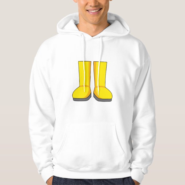 Gula gummistövlar hoodie (Framsida)