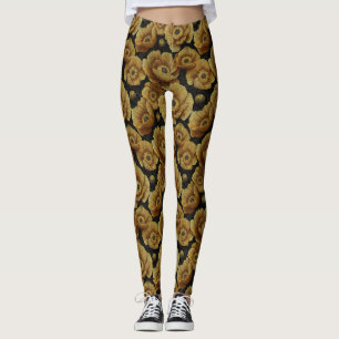 Gula havsanemoner Temat present för årsdag Leggings
