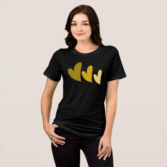 Gula hjärtan t shirt (Framsida Full)
