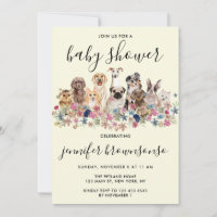 Gula Hundar Pet Familj firande Baby Shower