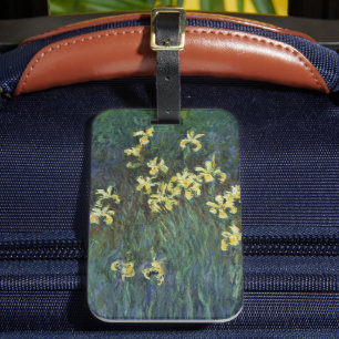 Gula Iris av Claude Monet, Vintage Finkonst Bagagebricka