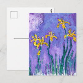 Gula irisar med rosa moln | Claude Monet | Vykort