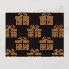 Gula julklappar på svart helg vykort