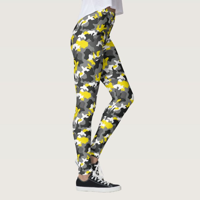 Gula kamouflageleggings  leggings (Höger)
