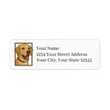 Gula Lab Hound Returadressetiketter