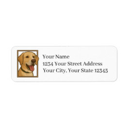 Gula Lab Hound Returadressetiketter Returadress Etikett