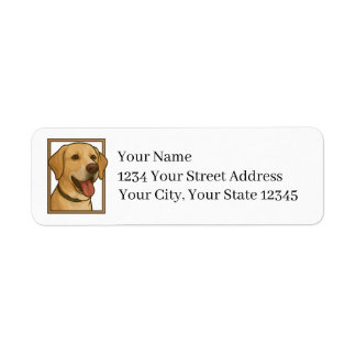 Gula Lab Hound Returadressetiketter Returadress Etikett