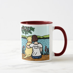 Gula Labrador och mamma 2 Mugg