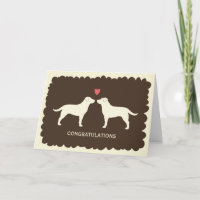 Gula Labrador Retrievers Bröllopskonfirmation