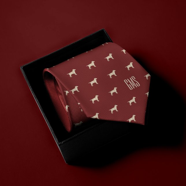 Gula Labradorhundar Mönster Monogram Slips (Skapare uppladdad)