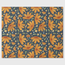 Gula Lyxblommor Presentpapper