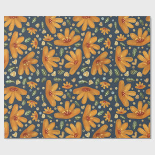 Gula Lyxblommor Presentpapper