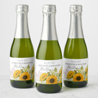 Gula Moderna Solrosor Bouquet Bröllop