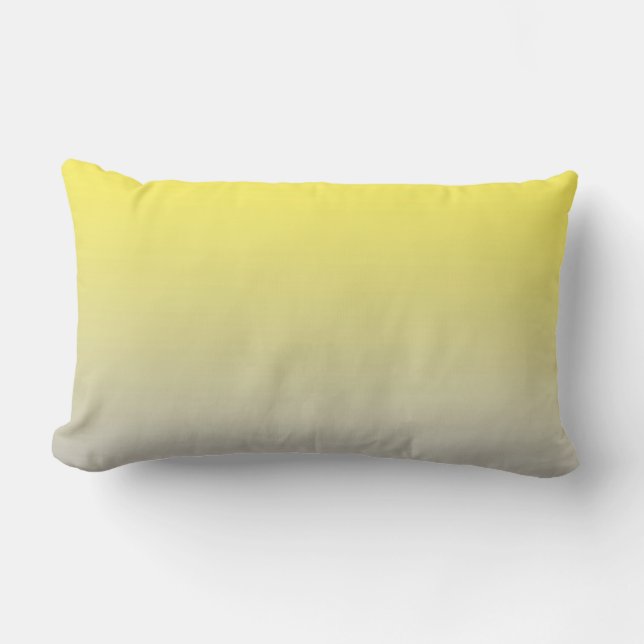 "Gula och gråa Ombre", Lumbarkudde (Framsida)