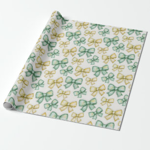 Gula och gröna Coquette-sjaletter Ny babyfirande Presentpapper